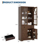 Armoire de cuisine autoportante de style ferme pour garde-manger