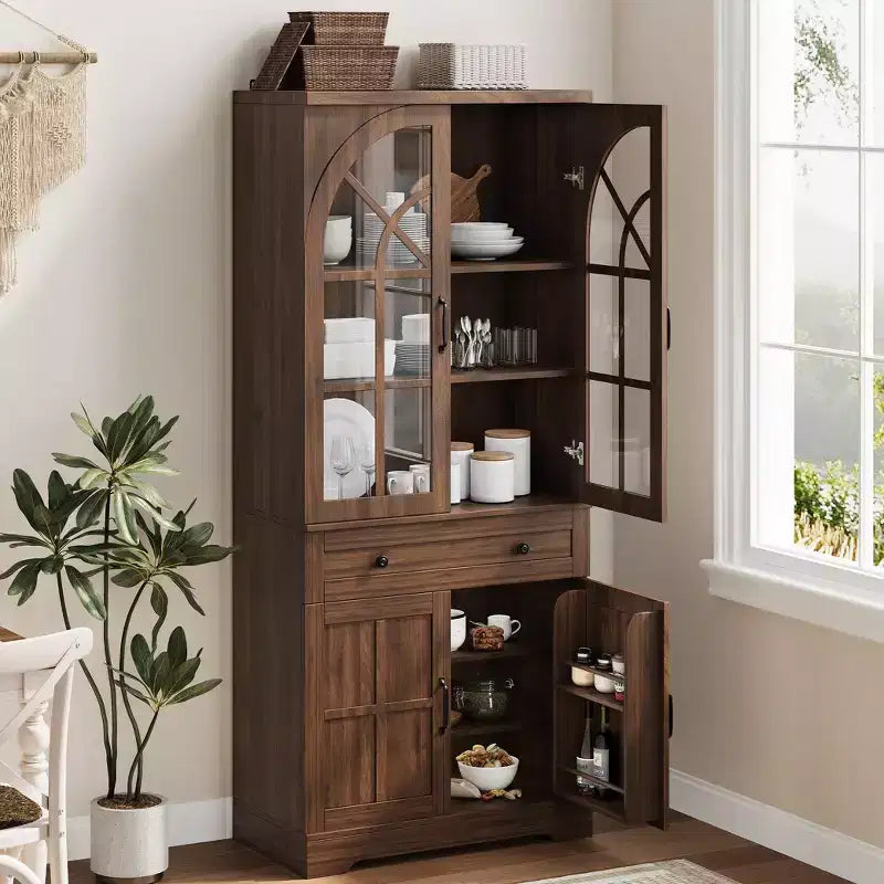 Armoire de cuisine autoportante de style ferme pour garde-manger