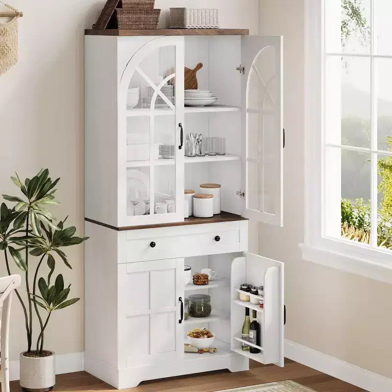 Armoire de cuisine autoportante de style ferme pour garde-manger