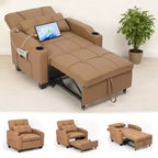 Canapé-lit convertible 4-en-1 avec oreiller de massage - USB/Type-C et porte-gobelets