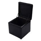 Cube Ottoman Pouf Boîte de Rangement Siège de Salon Repose-Pieds