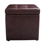 Cube Ottoman Pouf Boîte de Rangement Siège de Salon Repose-Pieds
