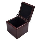 Cube Ottoman Pouf Boîte de Rangement Siège de Salon Repose-Pieds
