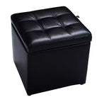Cube Ottoman Pouf Boîte de Rangement Siège de Salon Repose-Pieds