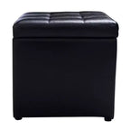 Cube Ottoman Pouf Boîte de Rangement Siège de Salon Repose-Pieds