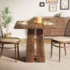 Table à manger carrée en bois, style ferme, pour cuisine
