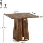 Table à manger carrée en bois, style ferme, pour cuisine