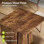 Table à manger carrée en bois, style ferme, pour cuisine