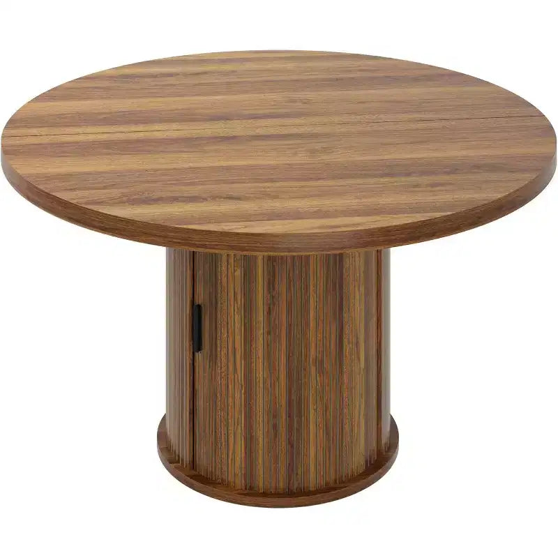 Table à manger ronde avec rangement Table de cuisine de ferme Table ronde