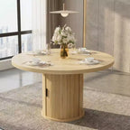 Table à manger ronde avec rangement Table de cuisine de ferme Table ronde