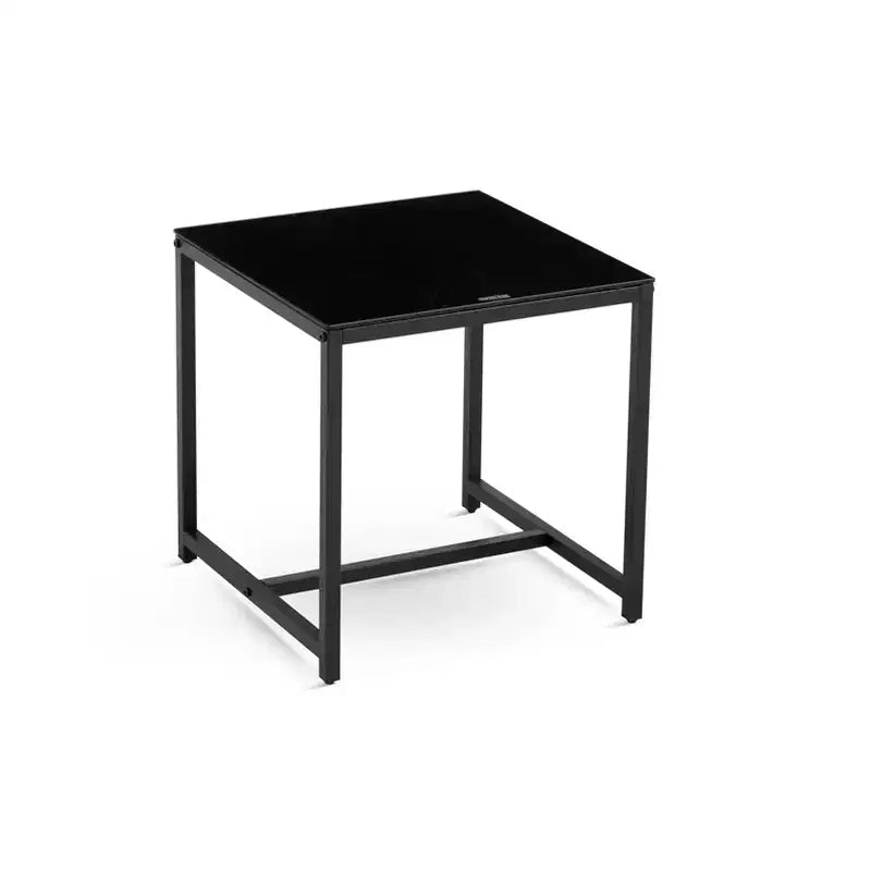 Table de chevet en MDF noir avec pieds en métal, table d'appoint moderne pour chambre à coucher