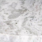 Table d'appoint ronde avec plateau en marbre véritable blanc