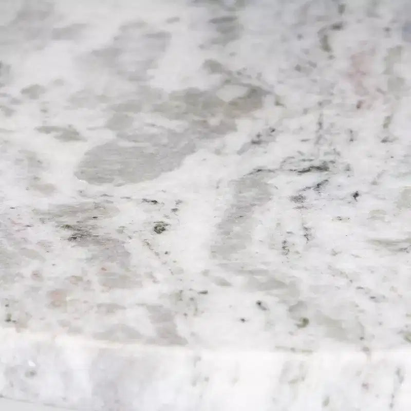 Table d'appoint ronde avec plateau en marbre véritable blanc