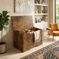 Banc de rangement rétro en bois multi-usage