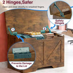 Banc de rangement rétro en bois multi-usage
