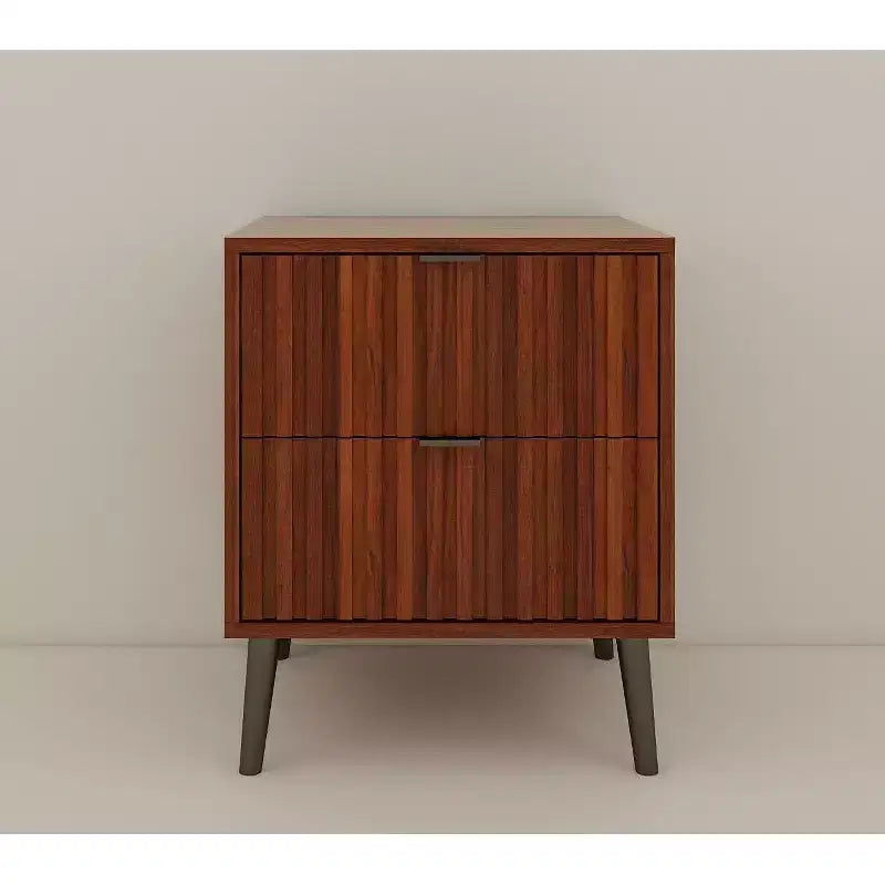 Table de chevet en bois élégante et fonctionnelle à 2 tiroirs
