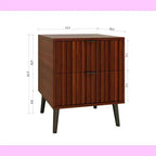 Table de chevet en bois élégante et fonctionnelle à 2 tiroirs