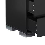 Table de chevet élégante et moderne à 2 tiroirs avec accents miroirs
