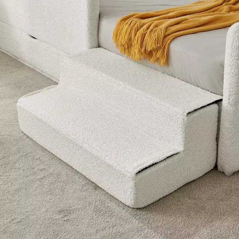 Cadre de lit plateforme pour enfant taille jumeau Lit pour tout-petit avec barrière de sécurité et tiroir de rangement