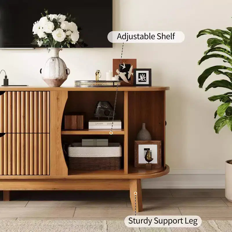 Meuble TV avec Station de Charge Meuble TV Console Multimédia