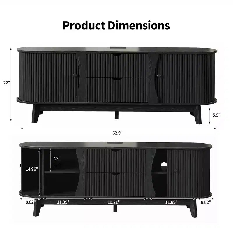 Meuble TV avec Station de Charge Meuble TV Console Multimédia