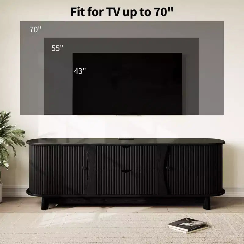 Meuble TV avec Station de Charge Meuble TV Console Multimédia