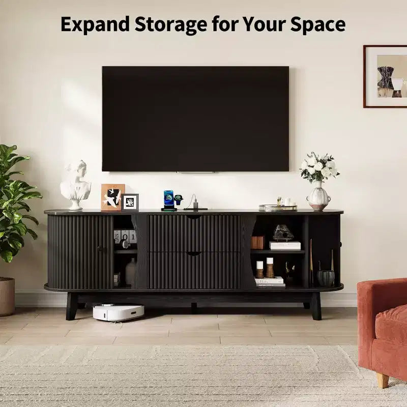 Meuble TV avec Station de Charge Meuble TV Console Multimédia