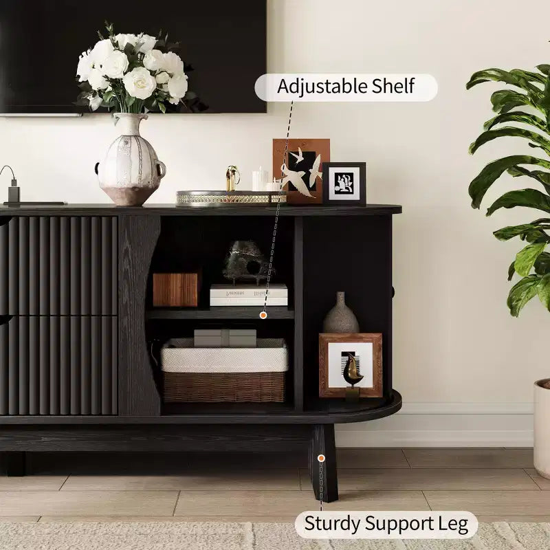Meuble TV avec Station de Charge Meuble TV Console Multimédia