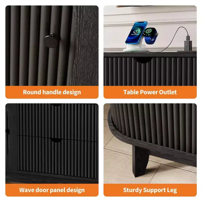 Meuble TV avec Station de Charge Meuble TV Console Multimédia