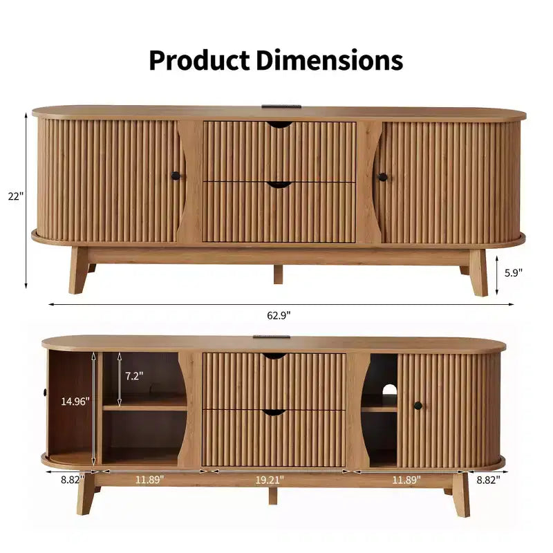 Meuble TV avec Station de Charge Meuble TV Console Multimédia