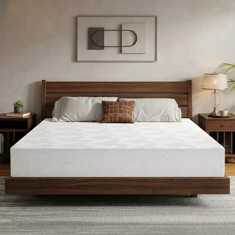 Dyonery 10 Inch Memory Foam Mattress Medium Firm Support Cool Gel & Back Pain Relief Removeable Fiberglass Free Cover CertiPUR-US Certified