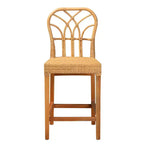 bali & pari Monaco Counter Height Barstool: Mahogany Frame No Assembly Required Fixed Height