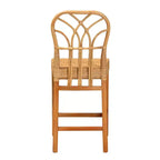 Tabouret de bar hauteur comptoir, cadre acajou