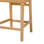 Tabouret de bar hauteur comptoir, cadre acajou