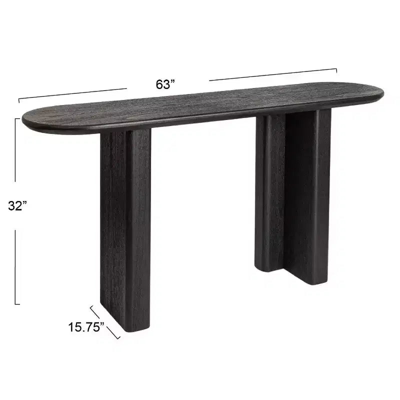 Console asymétrique noire