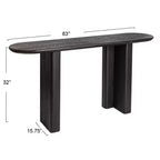 Console asymétrique noire