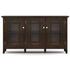 Armoire de rangement marron tabac foncé : style transitionnel