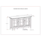 Armoire de rangement marron tabac foncé : style transitionnel