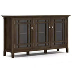 Armoire de rangement marron tabac foncé : style transitionnel
