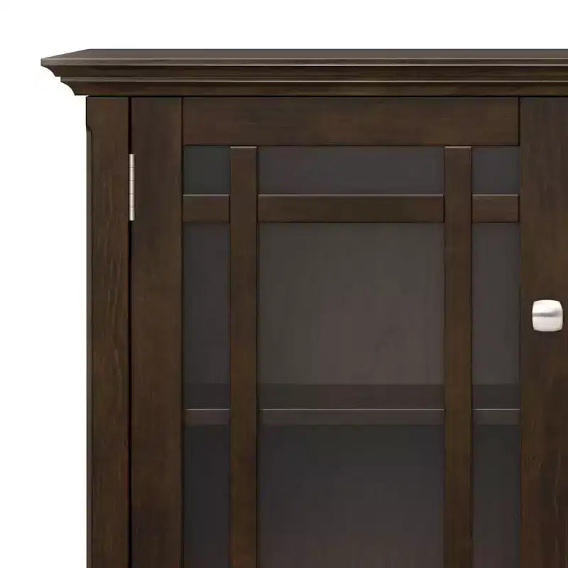 Armoire de rangement marron tabac foncé : style transitionnel