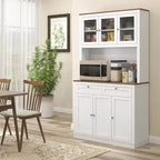 Meuble de rangement pour garde-manger de cuisine avec 2 tiroirs Meuble micro-ondes