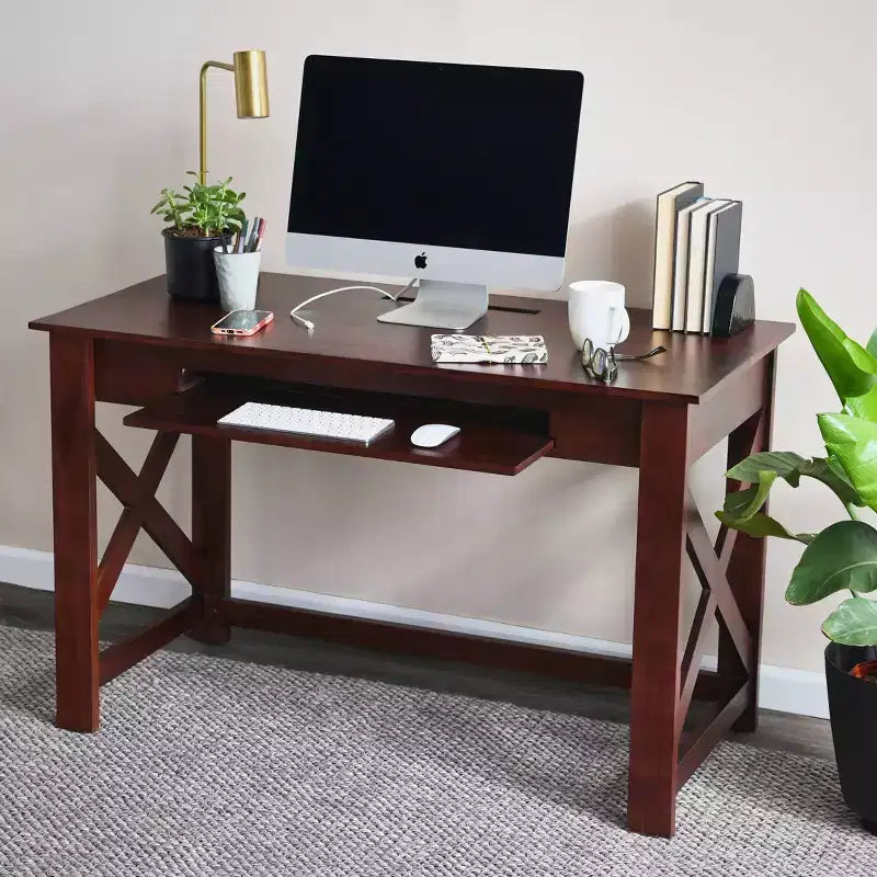 Bureau Rustique en Bois Massif de Ferme