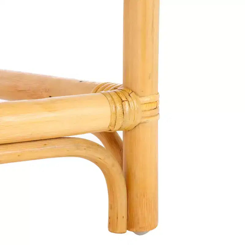 Fauteuil d'appoint avec coussin blanc/naturel