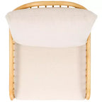 Fauteuil d'appoint avec coussin blanc/naturel