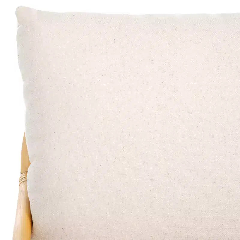 Fauteuil d'appoint avec coussin blanc/naturel