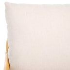 Fauteuil d'appoint avec coussin blanc/naturel
