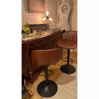 Tabourets de bar réglables en similicuir (lot de 2)