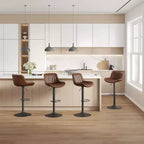 Tabourets de bar réglables en similicuir (lot de 2)