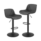 Tabourets de bar réglables en similicuir (lot de 2)