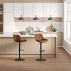 Tabourets de bar réglables en similicuir (lot de 2)